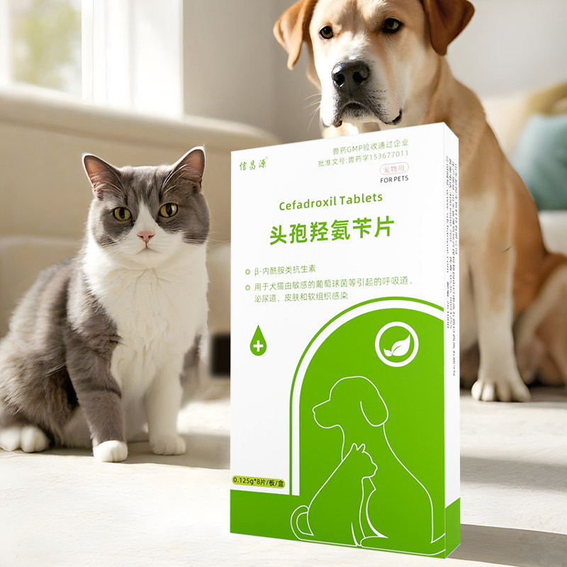 头孢羟氨苄片宠物狗狗猫咪呼吸道泌尿道皮肤软组织感染犬猫链球菌
