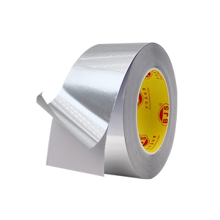 P60复膜铝箔胶带门窗防风撕不断防撕裂灶台防油防水管道防老化密封强强弱电屏蔽抗干扰不导电绝缘锡箔纸胶带