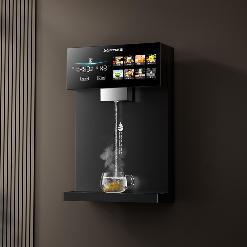 志高壁挂式管线机家用接桶装水下置饮水机