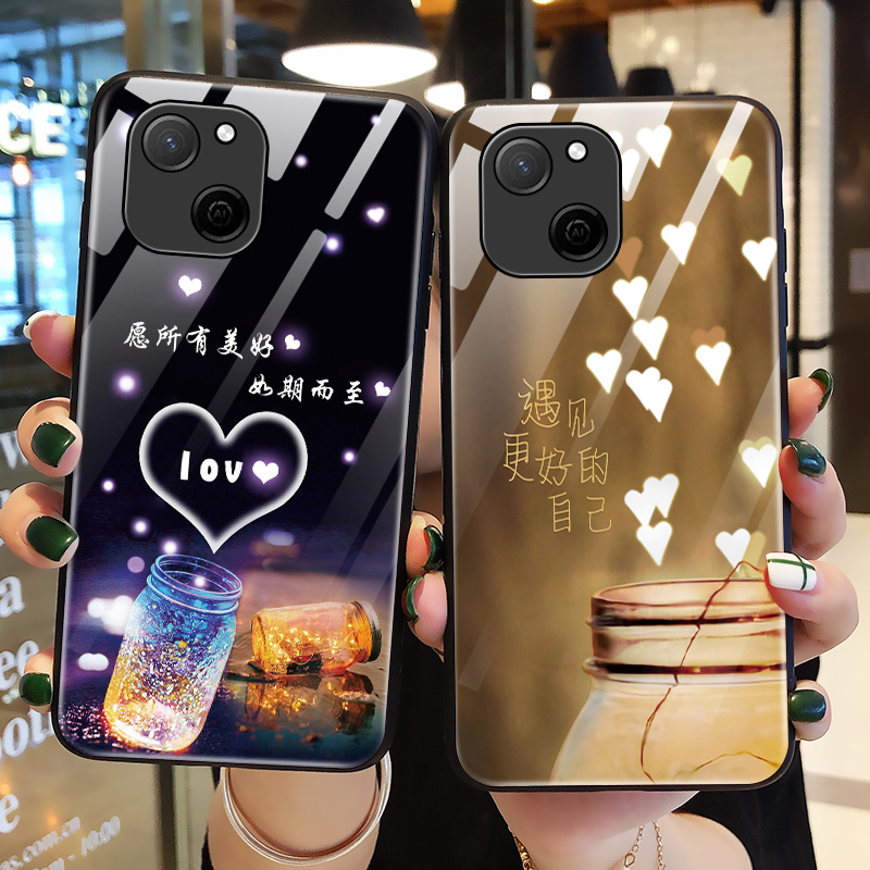 玻璃全包手机壳适用华为麦芒a20