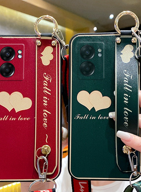 适用realmeV23手机壳realme真我V23i保护硅胶套5G全包opoprealmev防摔爱心腕带oppo软壳0pp0男235g女个性创意