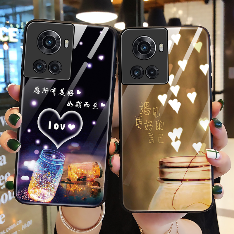 适用一加ace玻璃手机壳全包