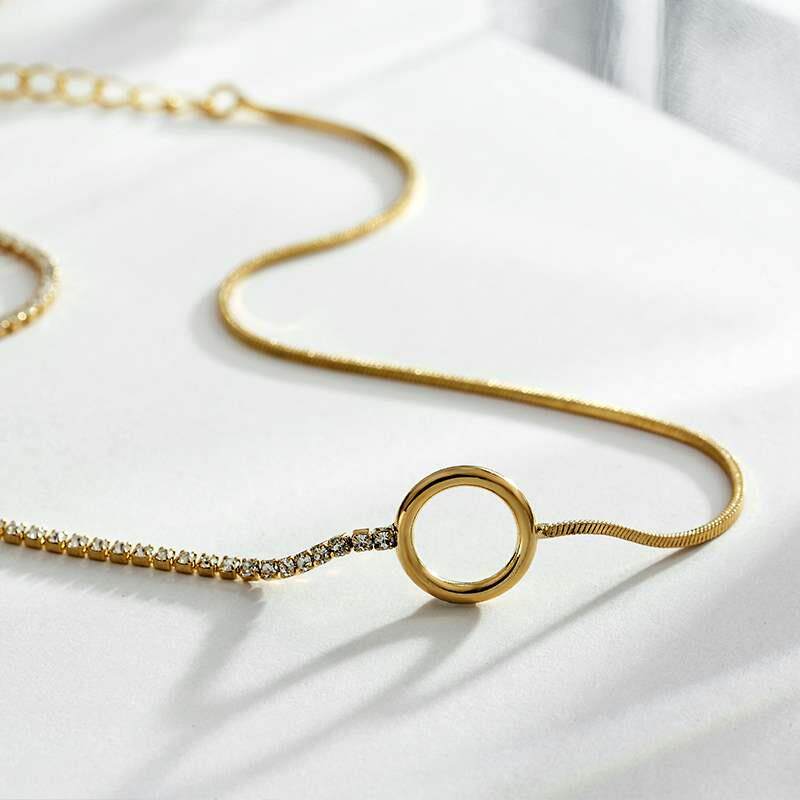high-grade charm Actress Simplicity Metal wind Necklace Artificial crystal Set chain design fashion Necklace Jewelryin the Accessories/Fashion Jewelry, Necklace  category - from Buy2taobao.com to provide professional Taobao agent buy service