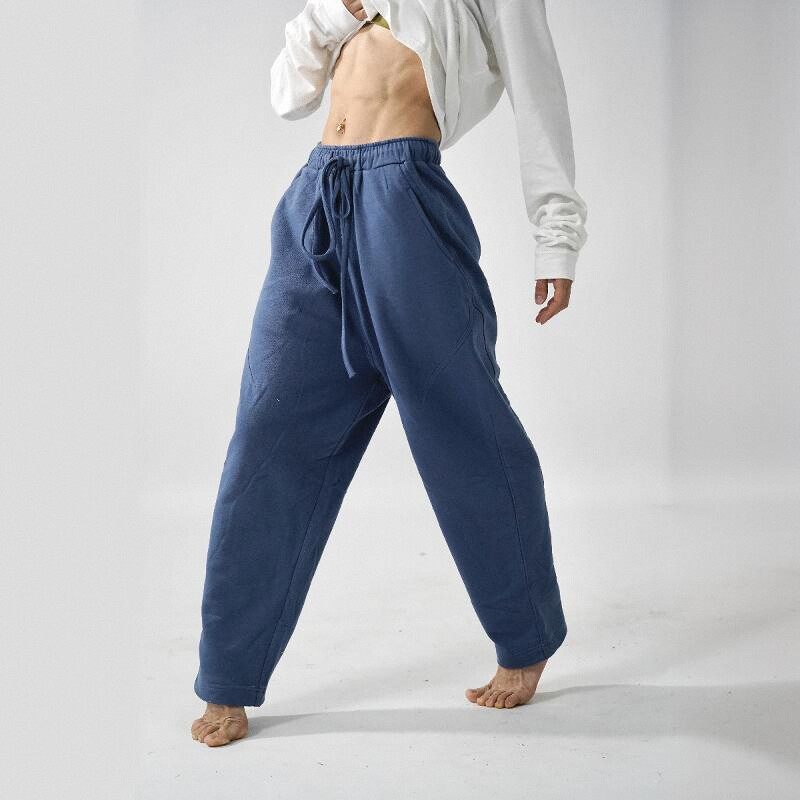 谢欣同款现代舞 Life低裆宽松阔腿毛圈抽绳运动卫裤加绒长裤男女,女装/女士精品,休闲裤,淘宝优惠券,粉丝福利购,淘宝优惠卷