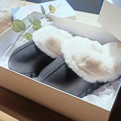 冬季2025新款可爱棉拖鞋女室内居家踩屎感防滑保暖不臭脚棉鞋男新