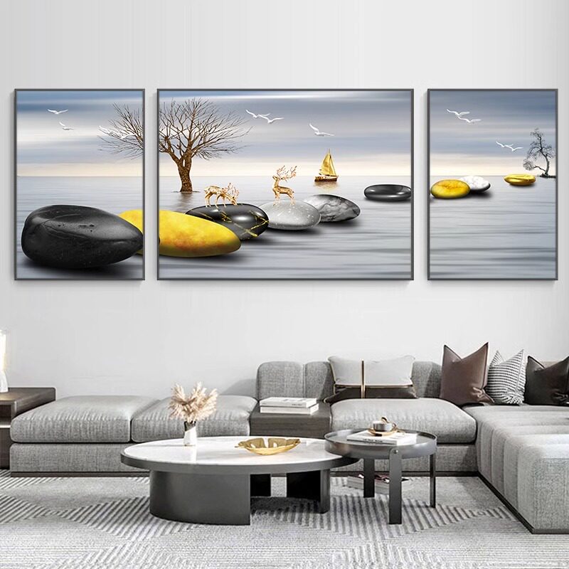 石来运转diy数字油画填色油彩画手工填充手绘涂色丙烯客厅装饰画