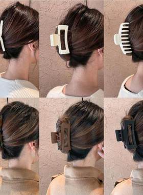 发夹Hot Sale Solid Color Claw Clip Large Barrette Crab Hair