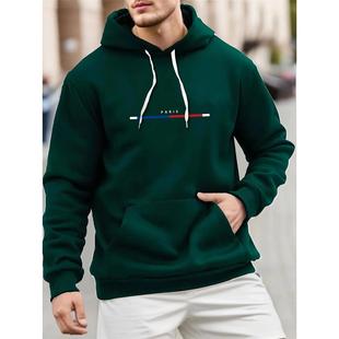 Paris Print Hoodies Tshirt COTTON For Men Casual Autumn Wint