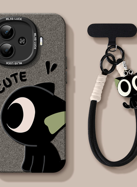 罗小黑适用iqooz9turbo手机壳z9x新款vivo硅胶vivoiqoo全包Z9可爱turbo套iq00iqz9女iqqo外壳lqoo黑色保护套