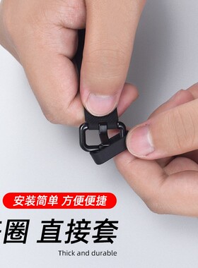 适用HUAWEI华为智能手环B3 B5 B6 B7表带扣圈固定卡扣环表链橡胶圈运动腕带活动硅胶套安全扣配件