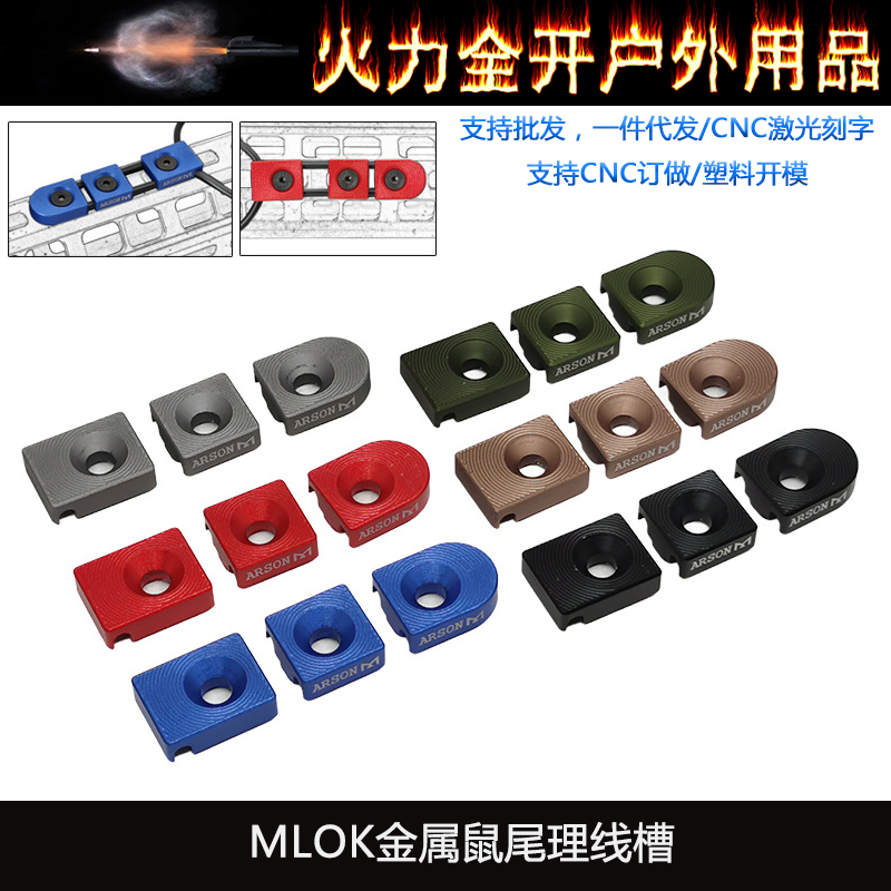 【MLOK金属鼠尾理线槽】ARSON MACHINE M300600手电线控导线器PEQ