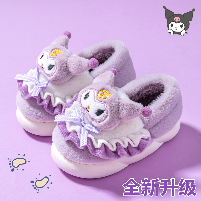 儿童棉拖鞋秋冬季女童公主