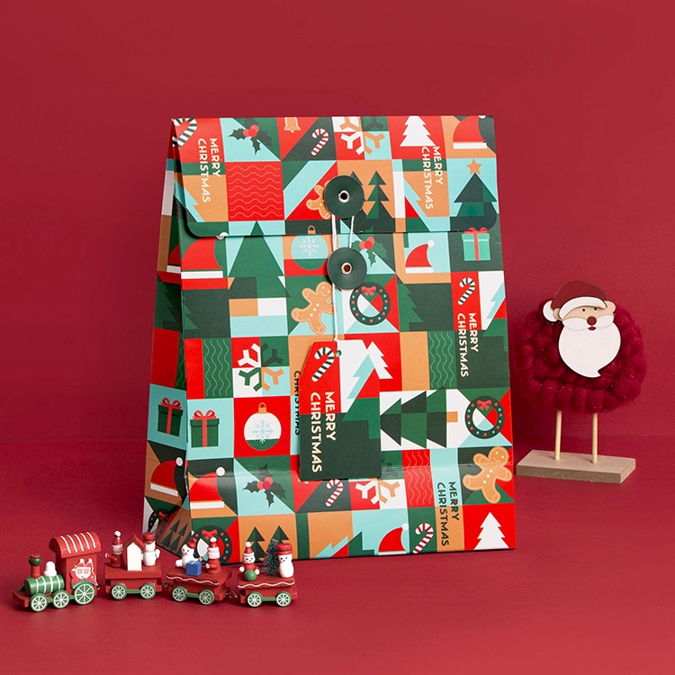 圣诞礼物包装礼品袋创意纸袋包装定制空盒礼盒手提袋红色圣诞节