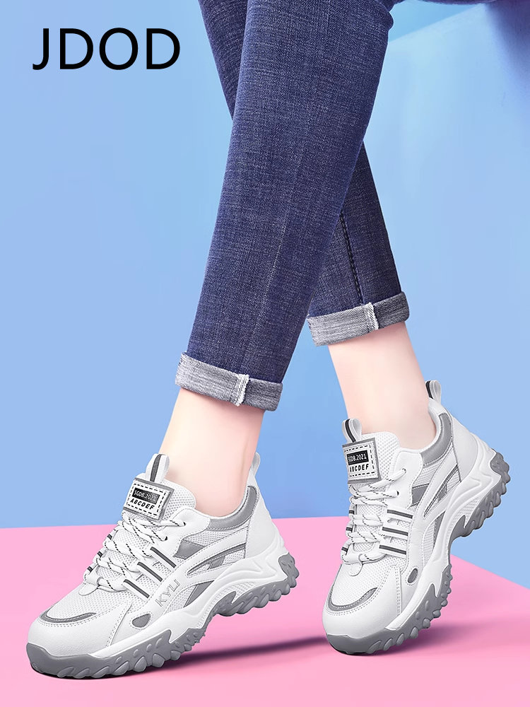 厚底老爹鞋女ins潮2025春秋冬季新款轻便软底显脚小休闲运动鞋子