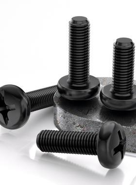 NS-4.8级十字复合槽发黑螺丝GB823-76加长螺栓螺杆防锈M3M4M5-M8