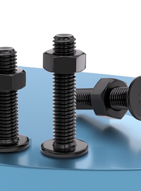 黑色304不锈钢CM超薄头扁平大平C头内六角螺栓螺丝螺母套装M23456