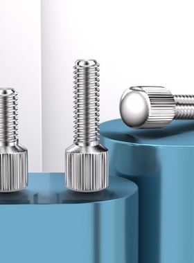 304不锈钢调节手紧螺钉GB836小圆头滚花手拧螺丝M2.5M3M4M5M6M8