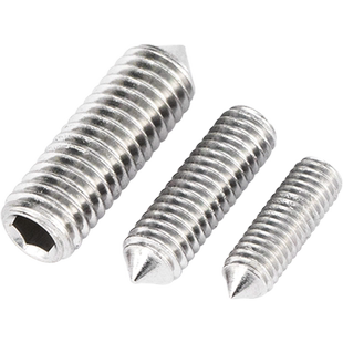 304不锈钢尖端紧定螺丝钉内六角无头防锈止付防打滑耐磨损M10-M16