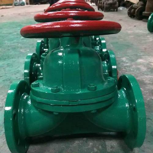 上海良工沪工美科 G41J-10C国标P法兰衬胶隔膜阀铸钢耐腐蚀耐酸碱