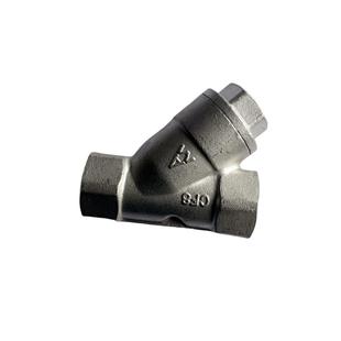 不锈钢内丝y型过滤器阀门DN15家用水管滤杂质25加厚过滤器 埃美柯