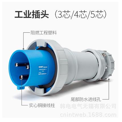 正泰 NTC1-463AXS NTC1-463AS NTC1-463MXS 4芯 63A工业插座