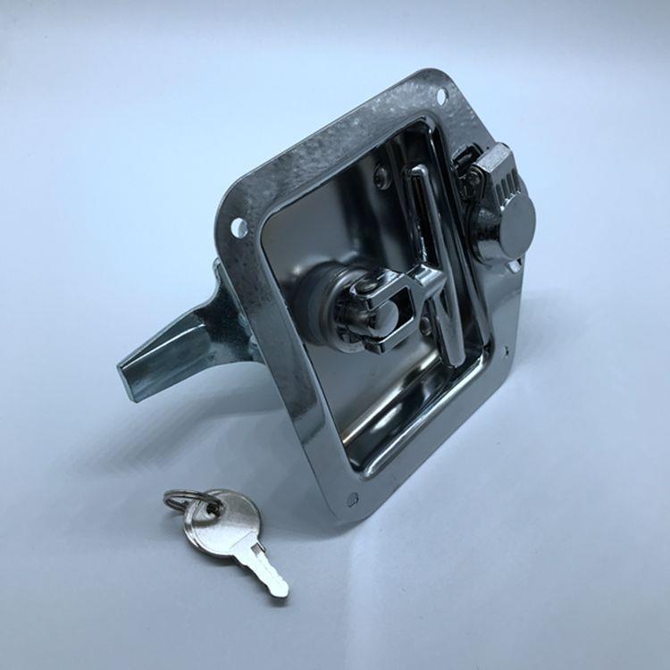 MS857镀铬面板锁，汽车方形锁，工程车锁，美变锁，配电箱门锁