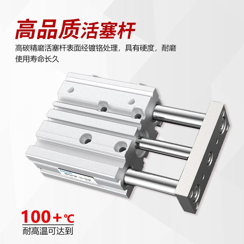 RIH瑞亨 MGPM气缸 TCM薄型带导杆三轴三杆三连气缸气动气缸元件