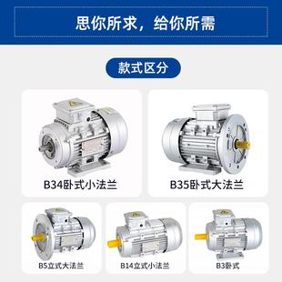 550W立卧小法兰B34油泵马达 370 品鑫YE3铝壳三相电动机120 180