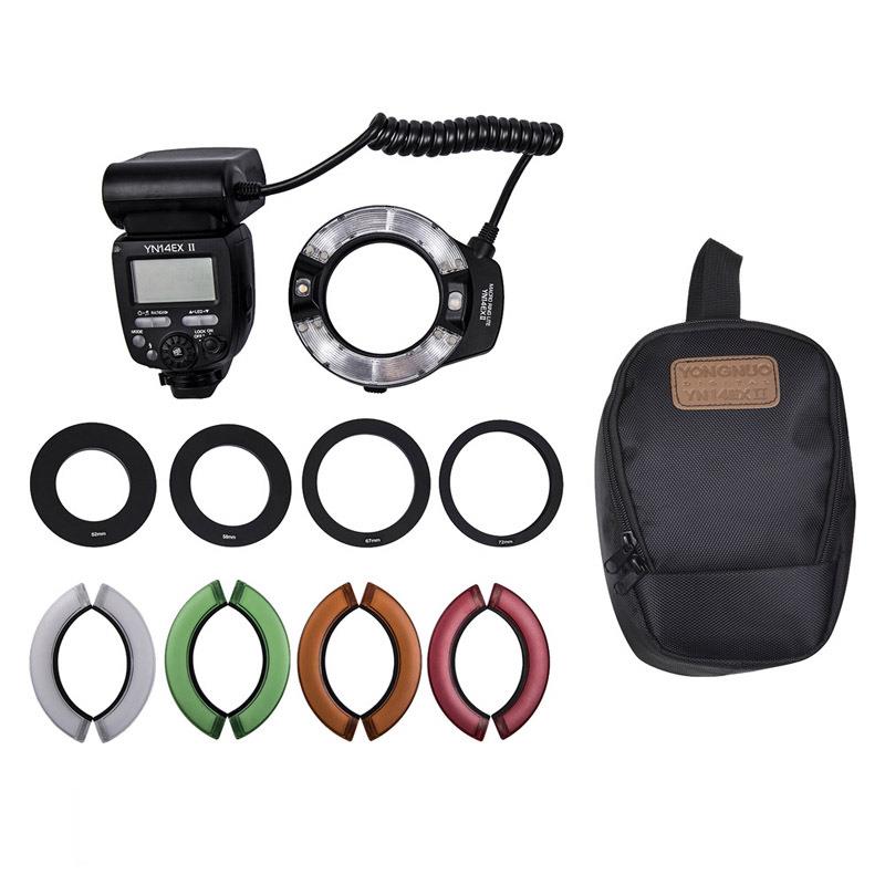 永诺YN14EX II 环形微距闪光灯适用佳能TTL口腔昆虫牙齿环闪灯