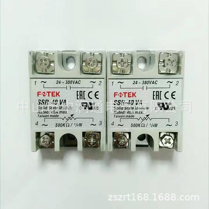 FOTEK台湾阳明单相固态继电器 SSR-40VA12/24/60/220V固态继电器