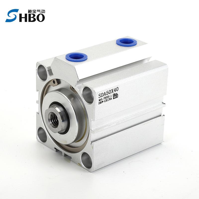 数控车床陶瓷夹紧薄型气缸SDA100x5-15*20/25/30/40/50/75/100BS