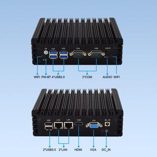 7200U无风扇嵌入式 六代7代6200U 软路 迷你工控主机双网双串i3