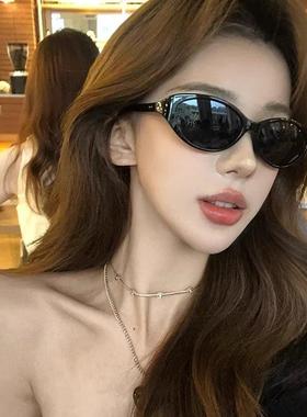 2025新款户外太阳眼镜猫眼夏季覆古旅游拍照出片防晒抗UV太阳眼镜