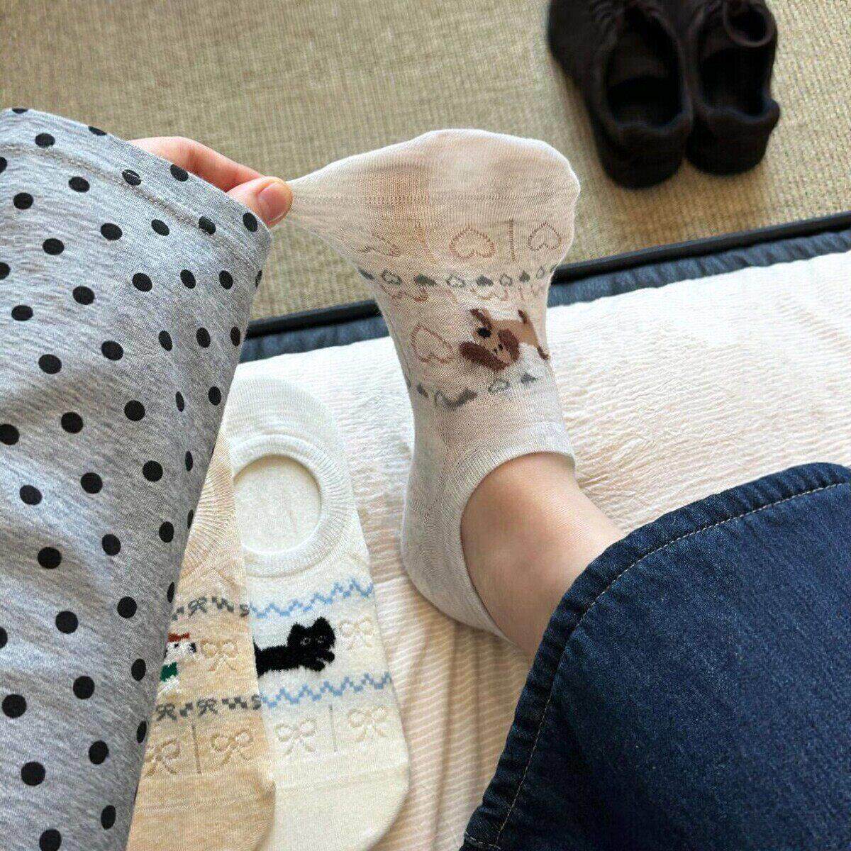 隐形袜女不掉跟防滑夏季薄款2026新款透气浅口可爱袜子女士短袜夏