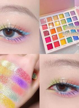 氏彩色眼影盘儿童舞台妆彩妆专用小孩表演出化妆品闪粉亮片套