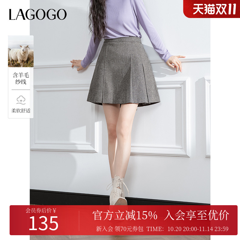 高腰设计 对称压褶