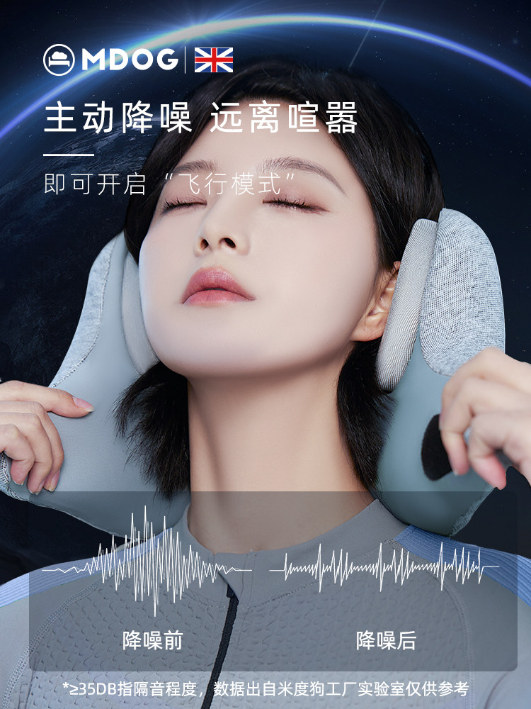 방음 U자형 베개 목보호대 목베개 휴대용 U자형 베개 사무실 낮잠베개 비행기 여행용 귀마개
