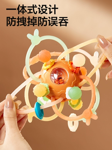 Силиконовая хваталка для новорожденных для младенца, игрушка, погремушка, можно грызть, 3 мес.