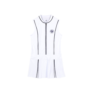 罗兰加洛斯法网白色网球连衣裙女夏季新款专业运动网球服套装速干