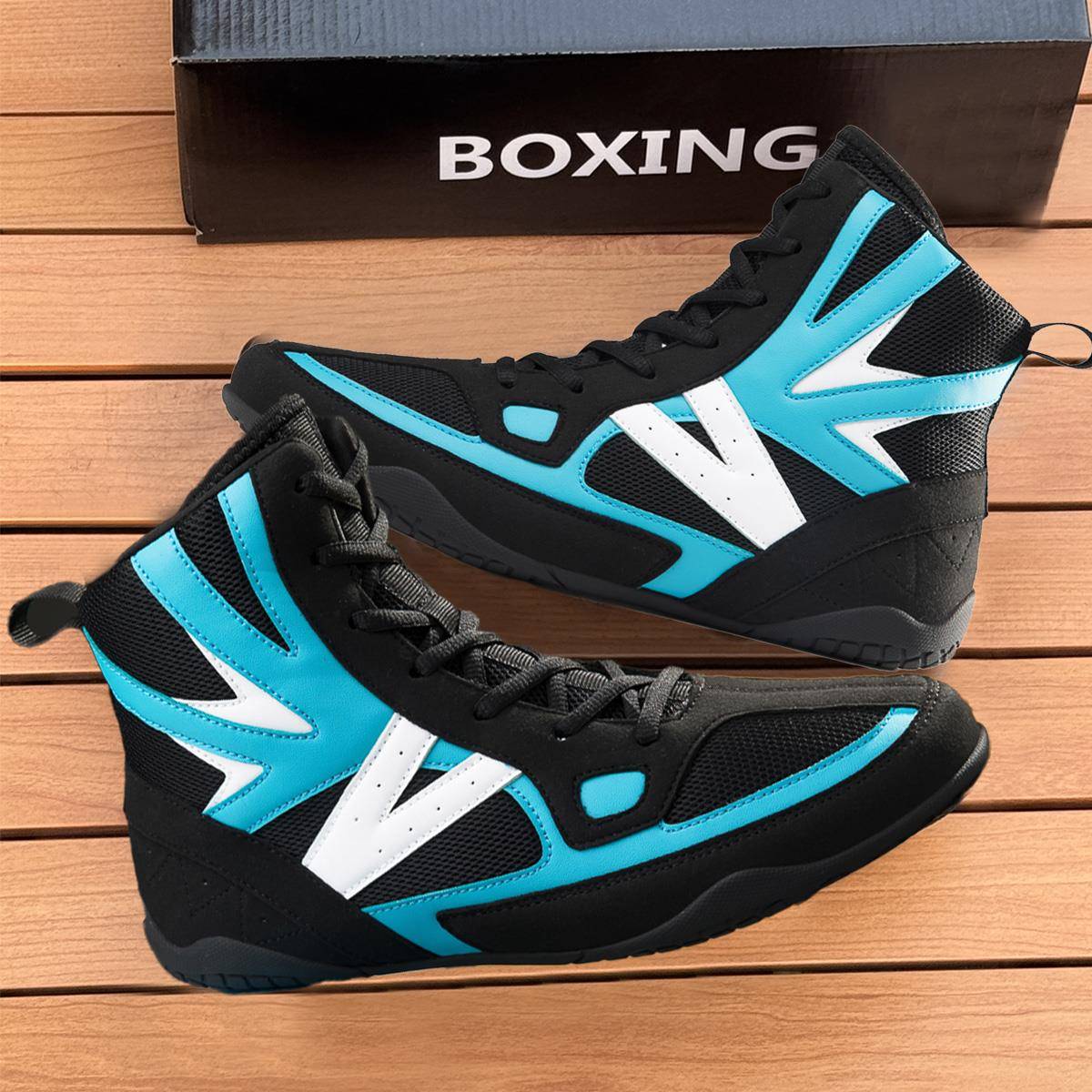 专业拳击鞋男高帮格斗武术比赛训练鞋摔跤鞋散打鞋跆拳道搏击鞋女