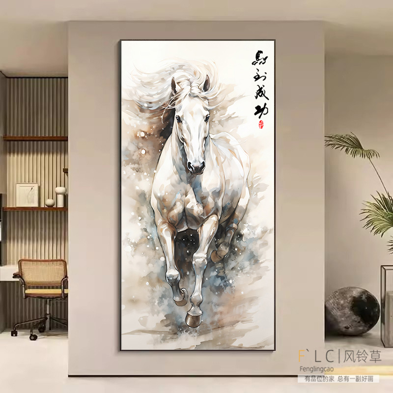 钻石绣轻奢客厅马到成功贴钻十字绣5d钻石画满钻新款玄关过道2025