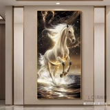 Сразу же удалось войти в прихожую с алмазными картинами, полными бриллиантов, наклейки в новом стиле, вышивка крестиком, алмазная вышивка 2025, гостиная, элитный свет, роскошь