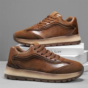 运动鞋 休闲男鞋 潮鞋 厚底鞋 FG66皮面老爹鞋 四季 韩版