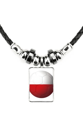 波兰国旗纹样饰品合金礼物吊坠