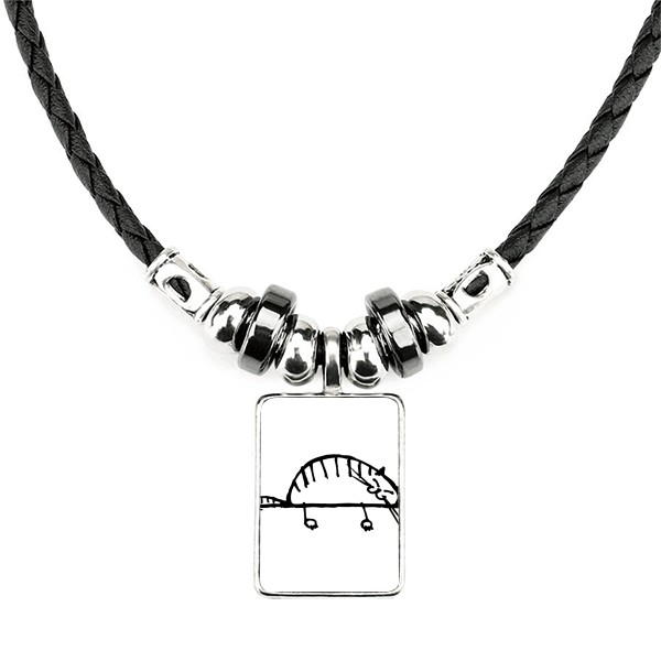 慵懒风条纹猫咪微笑饰品合金吊坠