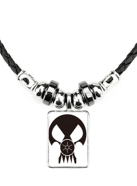 污染生化武器防毒面具手工蜡皮绳项链子吊坠饰品合金挂坠男女定制