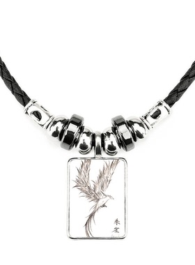 朱雀手绘饰品合金吊坠