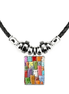 微笑卡通猫咪动物饰品合金吊坠