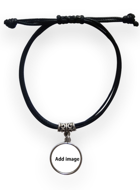 黑色原创设计风礼品手链来图定制