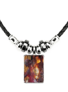 油画风饰品合金吊坠